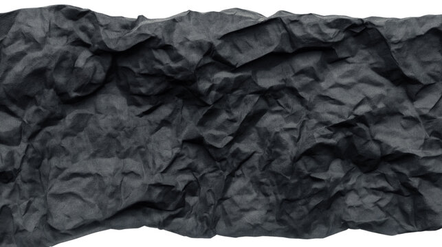 dark and textured crumpled paper  isolated on white background