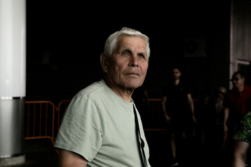 Active Senior Man Traveling  in New York City.  A 75-year-old man explores the streets of New York City, embracing adventure and independence in his golden years.