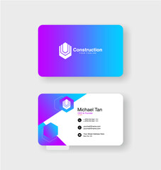 Modern and colorful professional business card template