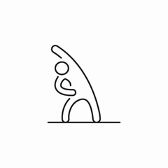 stretching exercise icon sign vector