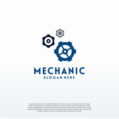 Fototapeta premium Mechanic Simple gear Logo designs template vector