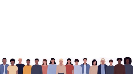 Naklejka premium Diverse People Background A Colorful Illustration of Unity and Inclusion