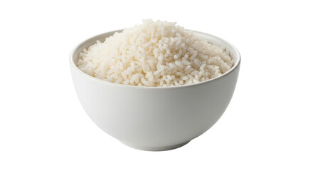 Isolated Bowl of Cooked Rice