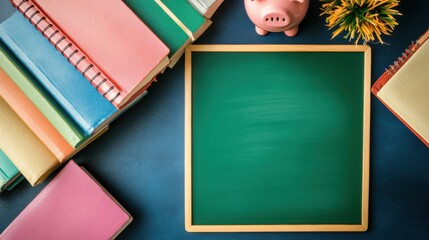 Back to School Education Supplies Flat Lay