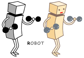 ロボットのイラスト - トレーニング・筋トレ・肉体改造
