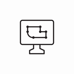 digital design monitor icon sign vector