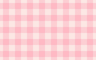 Seamless pastel pink gingham pattern with soft checkered texture, perfect for fabric designs, wrapping paper, and backgrounds.
