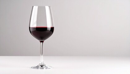 Concepto minimalista de copa de vino sobre fondo neutro. Enología, bebida, alcohol, viñedo, bodega