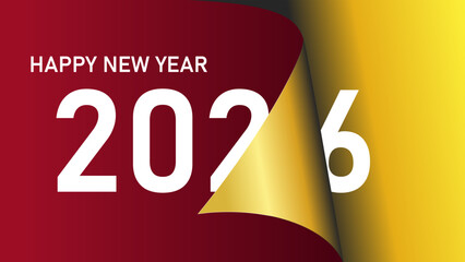 Happy New Year - 2026. Fully Editable SVG for PowerPoint, Web, Illustrator, and most vector-based applications. Ideal for presentations, infographics, and business slide designs.