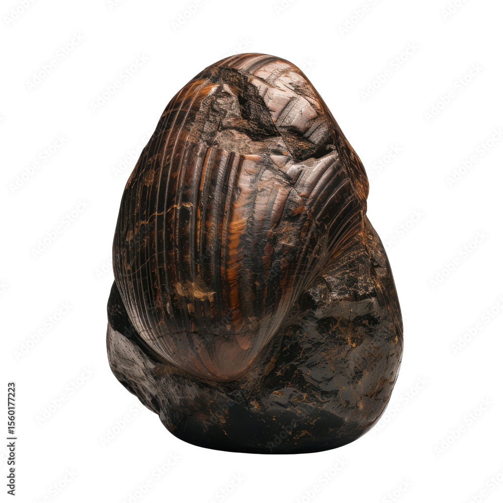 Poster this features polished stone with unique texture and rich colors, showcasing natural patterns and fo