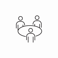 meeting room people icon sign vector