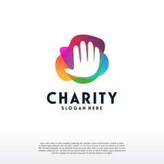 Colorful People Charity logo, Helping, Care, Healthcare logo designs template