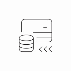 payment transaction coins icon sign vector