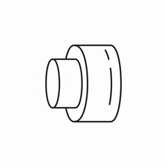 pipe fitting reducer icon sign vector