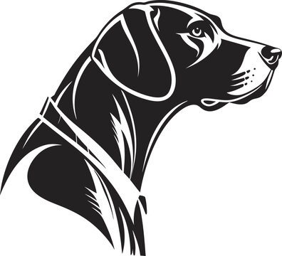 black and white German shepherd puppy cute dog vector illustration silhouette