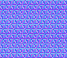 The background of geometrical pattern. Normal mapping texture. And complete seamless pattern.