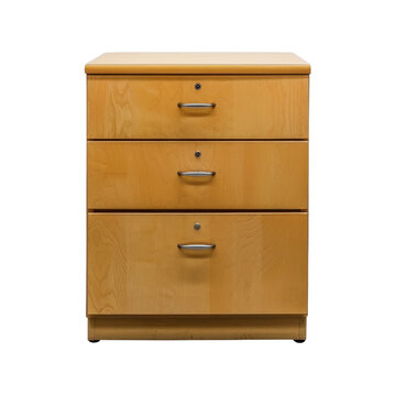 Modern wooden filing cabinet with three drawers, ideal for office organization and storage. Its sleek design adds touch of elegance to any