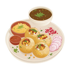 Delicious Panipuri Illustrations for Indian Street Food Lovers