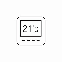 thermostat temperature display icon sign vector