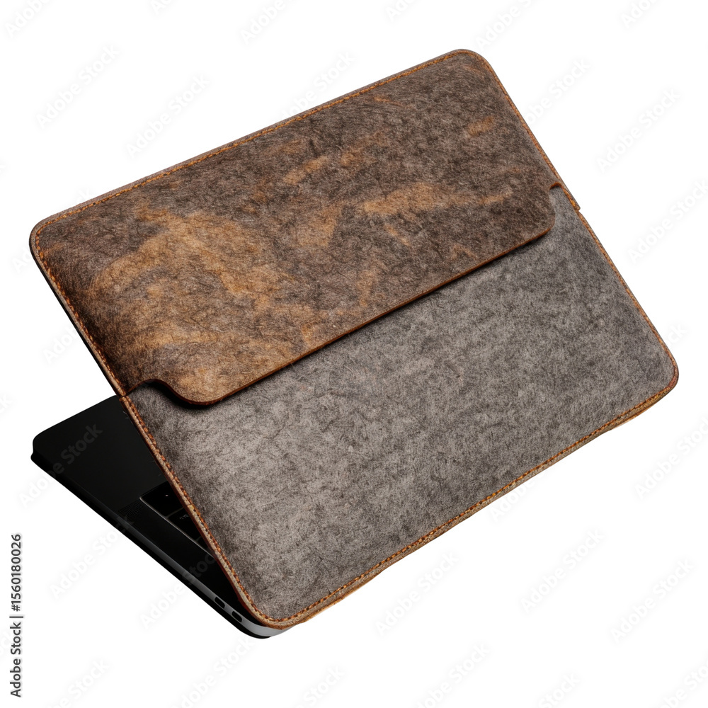 Aufkleber stylish felt laptop sleeve with unique texture and color combination, perfect for protecting your de