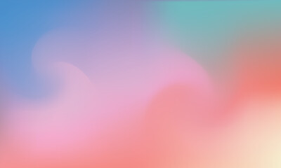 Soft pastel gradient swirls of blue pink teal and peach colors