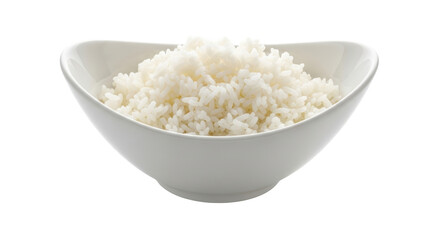 Isolated Bowl of Cooked Rice
