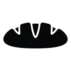 Simple Bread glyph icon. The icon can be used for websites, print templates, presentation templates, illustrations, etc	
