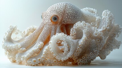 Creamy Octopus in Studio Light