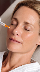 Woman Receiving Facial Injection