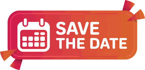 Save the date banner template vector graphic design for wedding invitation event reminder appointment planning