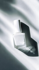 White Nail Polish Bottle with Light and Shadow