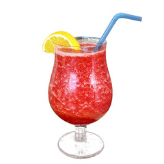 watermelon red cocktail isolated on white.