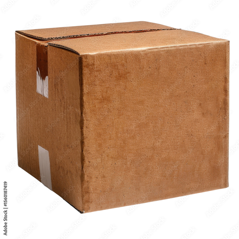 Poster plain cardboard box with simple design, ideal for shipping or storage purposes. its sturdy construct