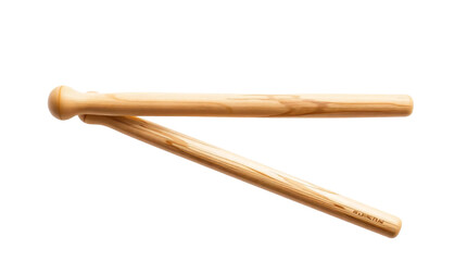 Two wooden drum stick isolated on transparent background
