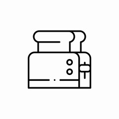 toaster bread icon sign vector