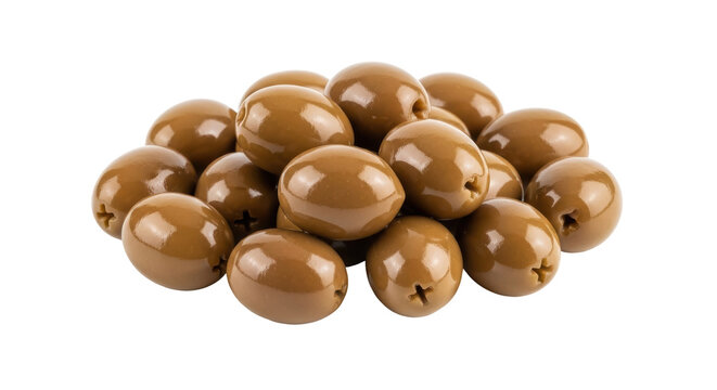 Isolated Green Olives