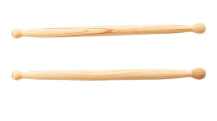 Two wooden drum stick isolated on transparent background