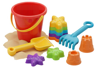 Colorful Plastic Sand Toys Set for Fun in the Sand