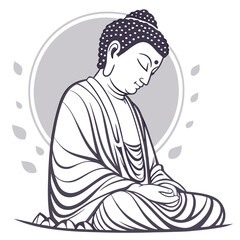 Lord Buddha. Happy Vesak Day. Lord Buddha Vector