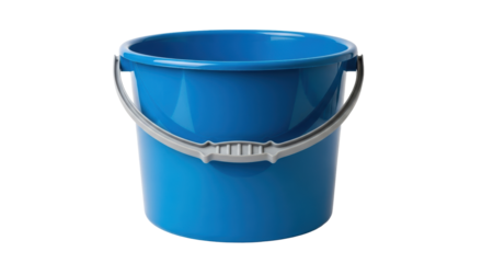 Isolated Blue Plastic Bucket
