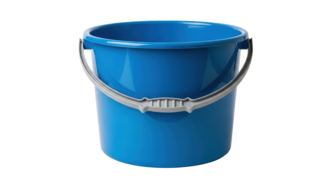 Isolated Blue Plastic Bucket