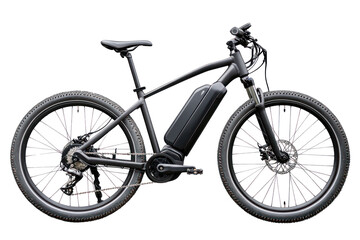  Modern Mid-Drive Motor E-Bike - High-quality electric bike with mid-drive motor isolated on transparent background