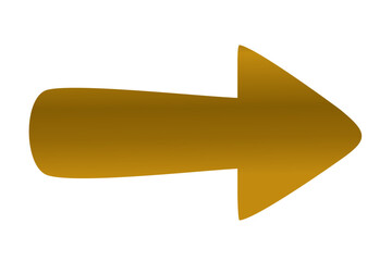 Golden Arrow Vector Icon for Infographics and UI Design