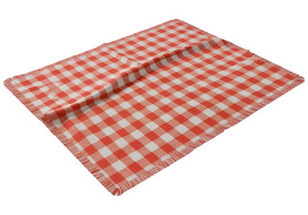 Red and White Checkered Tablecloth, Ready for Festive Dining