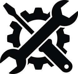 Essential Repair Gear Tools and Mechanical Gear Icons for DIY Projects and Repair Services