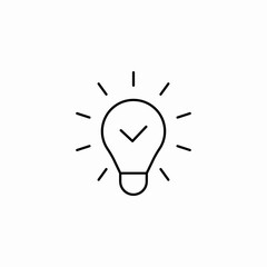 bright idea lightbulb icon sign vector