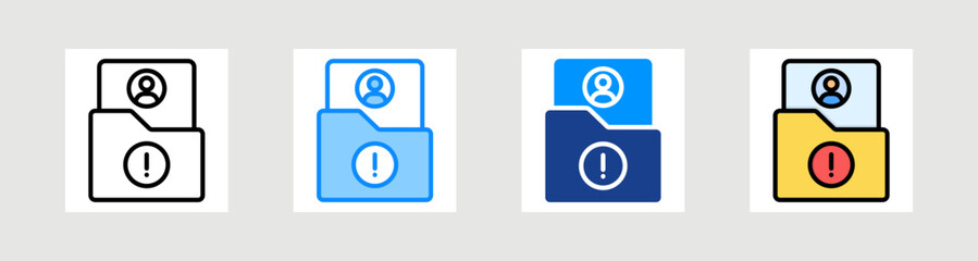 Personal Information Icon Collection Set Multiple Style