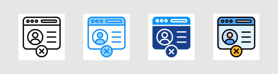 Blacklist Icon Collection Set Multiple Style