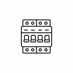electrical circuit breaker icon sign vector