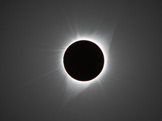 Stunning Photograph of a Total Solar Eclipse Diamond Ring Effect and Corona